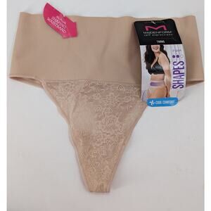 Maidenform Self Expressions Cool Comfort Thong Shapewear Beige Size Large *New*